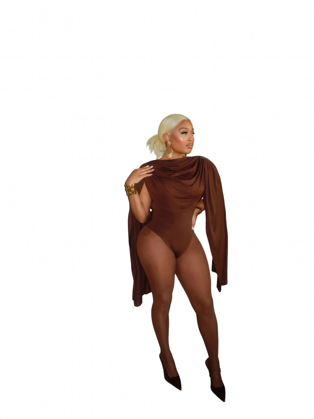 Cocoa Drape Bodysuit”