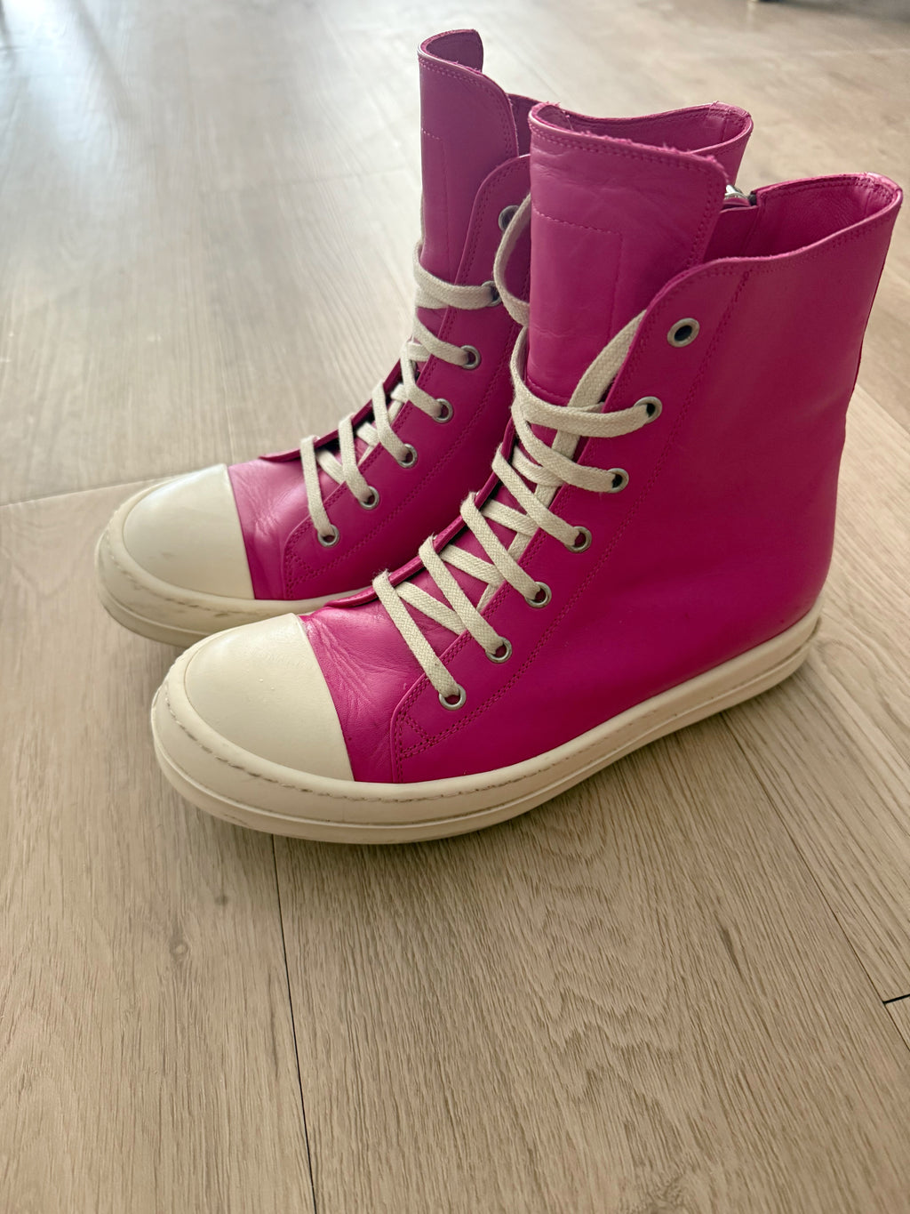 PINK RICK OWEN SNEAKERS